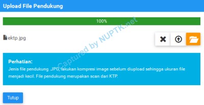 upload file ktp sukses