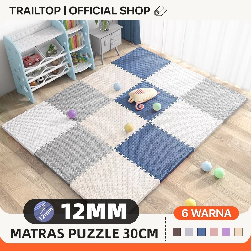 Matras Puzzle PE Karpet Puzzle Anak Puzzle Lantai Matras Bayi Playmate Bayi 30x30cm
